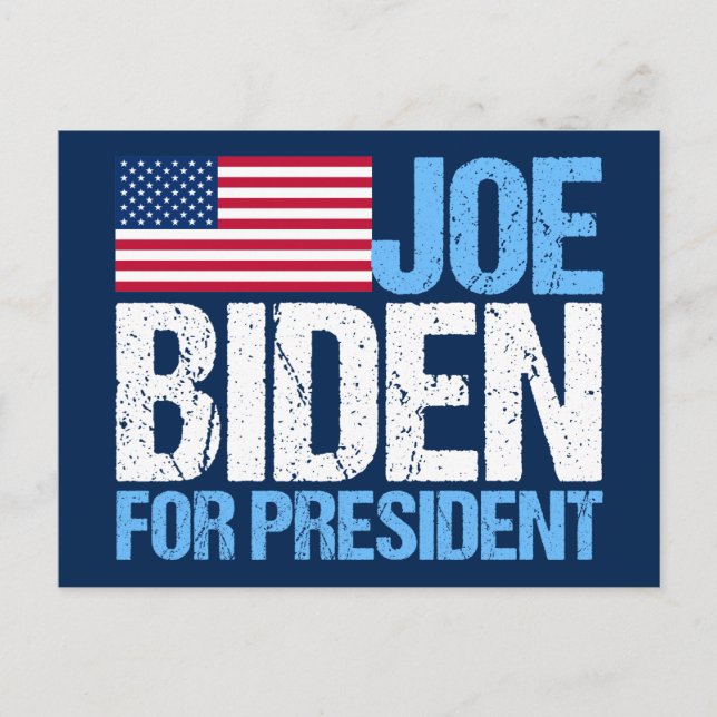 Postal Joe Biden para presidente (Anverso)