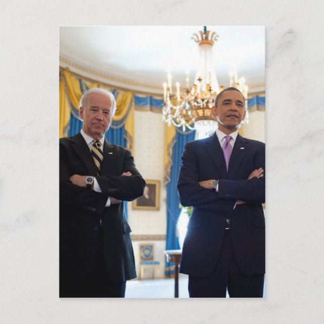 Postal ¡Joe! Biden y Barack Obama (Anverso)