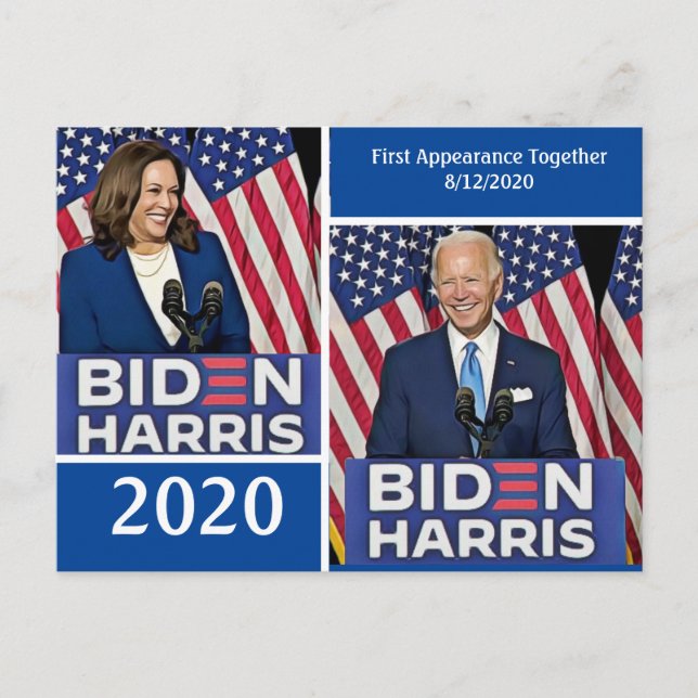 Postal Joe Biden y Kamala Harris 2020 (Anverso)