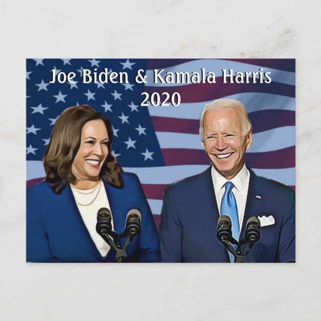 Postal Joe Biden y Kamala Harris 2020 (Anverso)