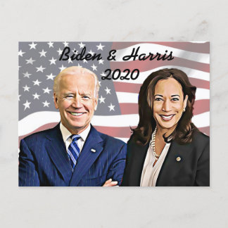 Postal Joe Biden y Kamala Harris Memorabilia Keepsake