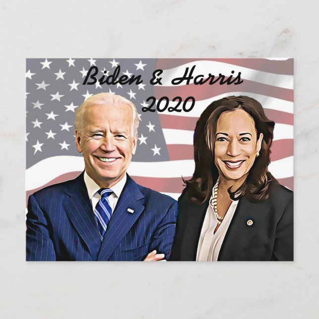 Postal Joe Biden y Kamala Harris Memorabilia Keepsake (Anverso)