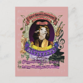 Postal Johann Alpacabel Alpaca Animal Composer Pachelbel
