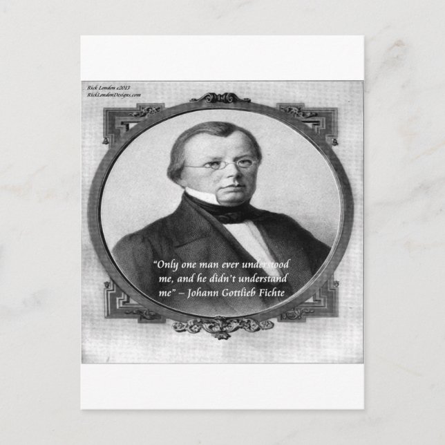 Postal Johann Fichte "Malentendido" (Anverso)