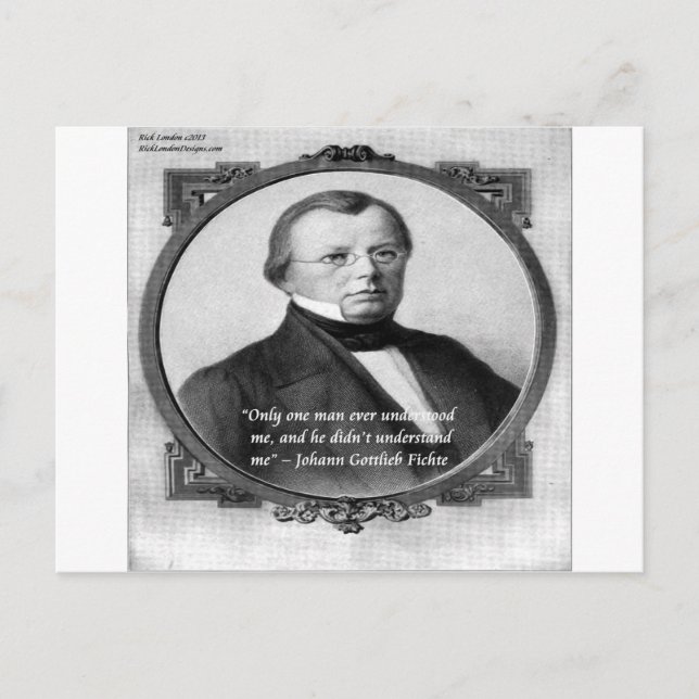 Postal Johann Fichte "Malentendido" (Anverso)