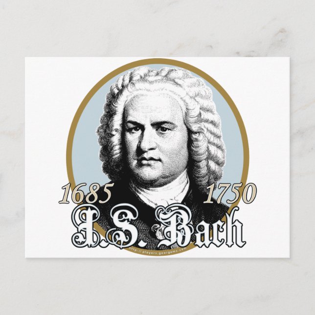Postal Johann Sebastian Bach (Anverso)