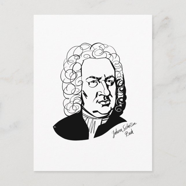 Postal Johann Sebastian Bach (Anverso)