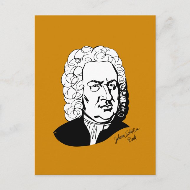 Postal Johann Sebastian Bach (Anverso)