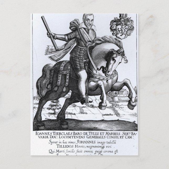 Postal Johann Tsercles, Graf von Tilly (Anverso)