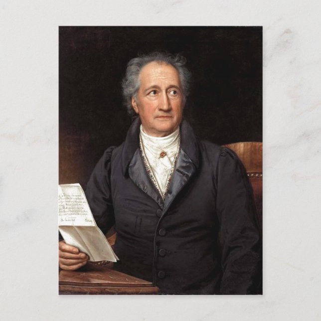 Postal Johann Wolfgang von Goethe im 70. Lebensjahr, gema (Anverso)