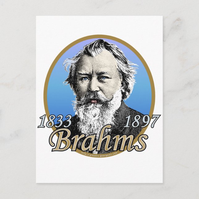 Postal Johannes Brahms (Anverso)