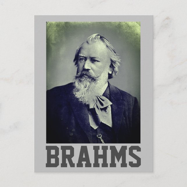 Postal Johannes Brahms (1889) (Anverso)