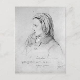 Postal Johannes Brahms envejeció veinte, 1853