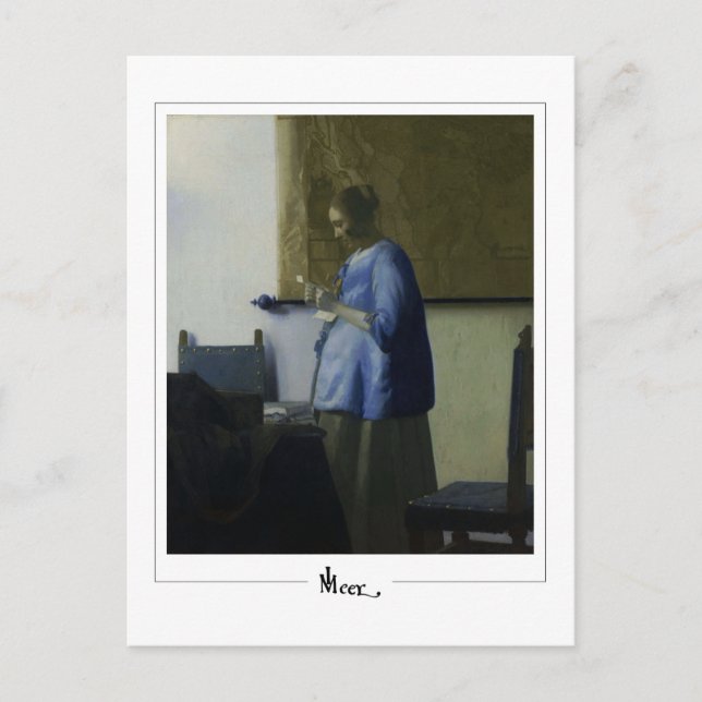 Postal Johannes Vermeer #11 - Bella Artes (Anverso)
