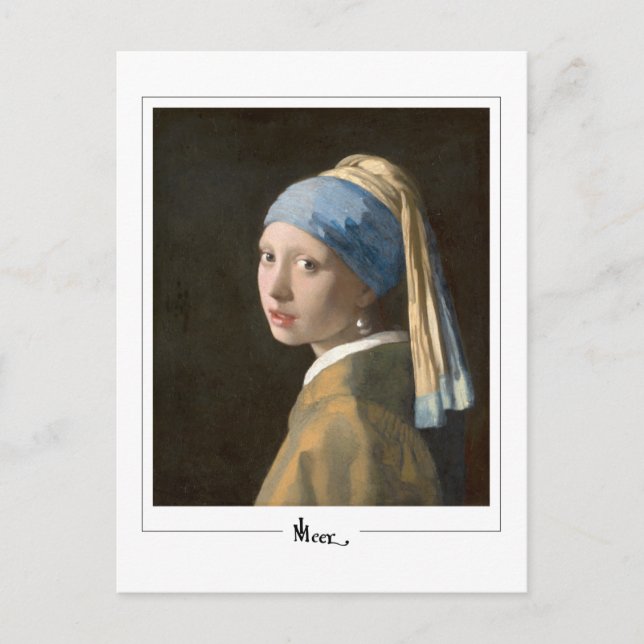 Postal Johannes Vermeer #13 - Bella Artes (Anverso)