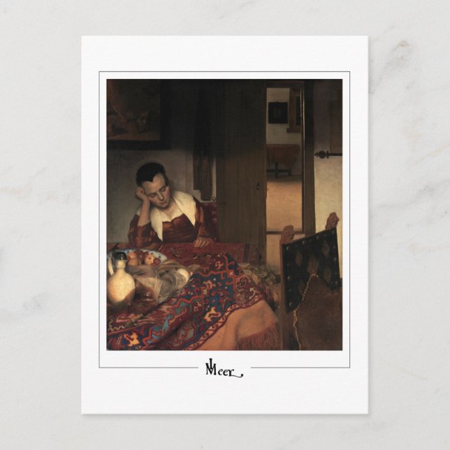 Postal Johannes Vermeer #17 - Bella Artes (Anverso)