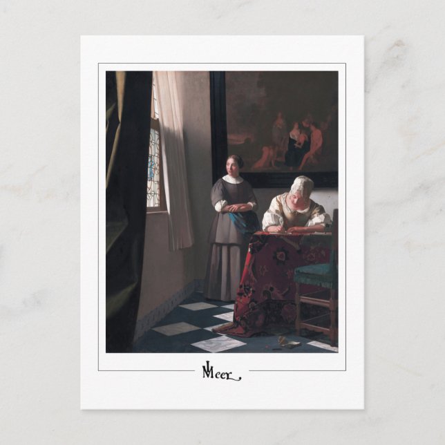 Postal Johannes Vermeer #18 - Bella Artes (Anverso)
