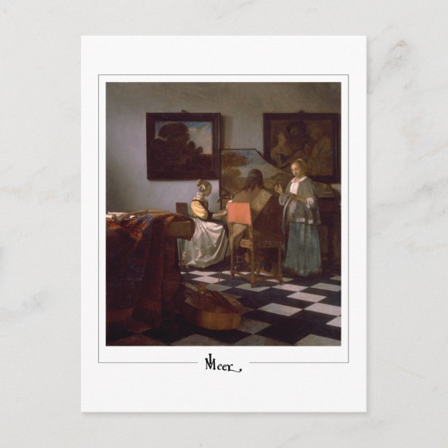 Postal Johannes Vermeer #19 - Bella Artes (Anverso)
