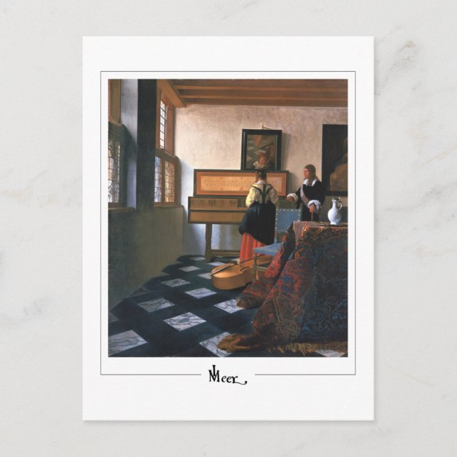 Postal Johannes Vermeer #20 - Bella Artes (Anverso)