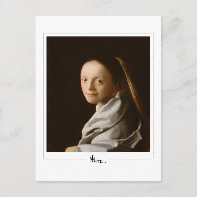 Postal Johannes Vermeer #21 - Bella Artes (Anverso)