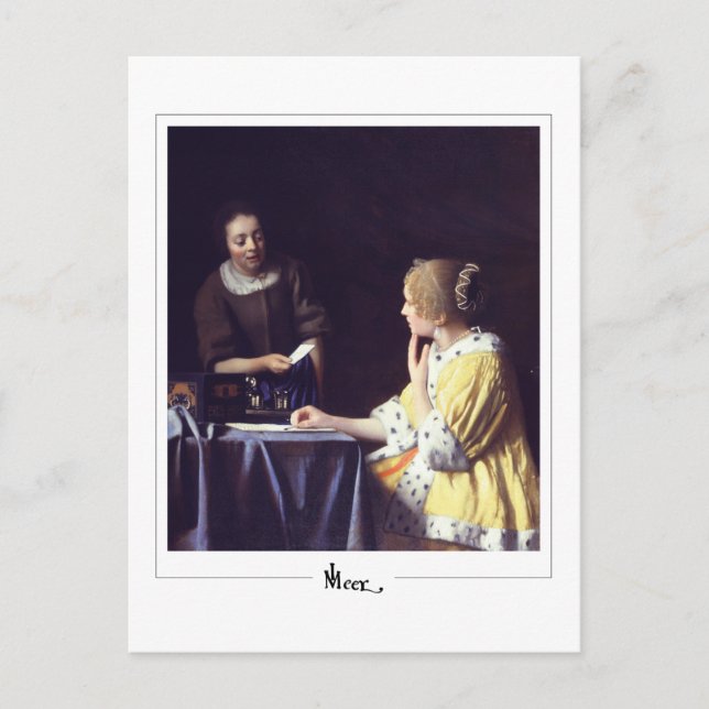 Postal Johannes Vermeer #22 - Arte (Anverso)