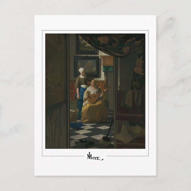 Postal Johannes Vermeer #32 - Arte refinado (Anverso)