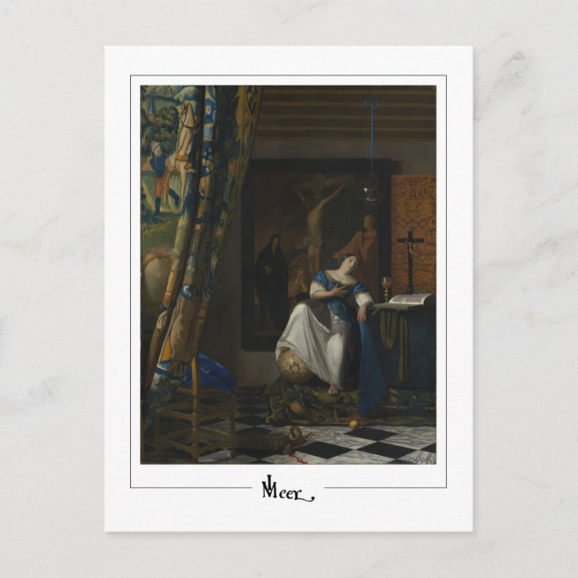 Postal Johannes Vermeer #33 - Bella Artes (Anverso)