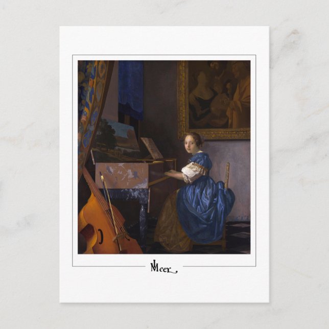 Postal Johannes Vermeer #34 - Bella Artes (Anverso)