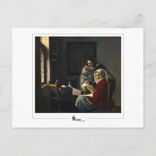 Postal Johannes Vermeer #35 - Bella Artes (Anverso)
