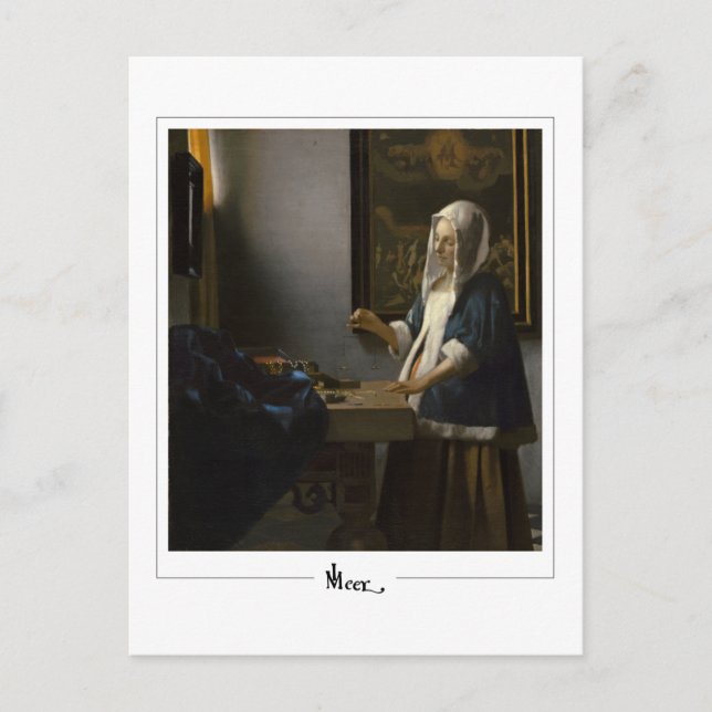 Postal Johannes Vermeer #37 - Bella Artes (Anverso)