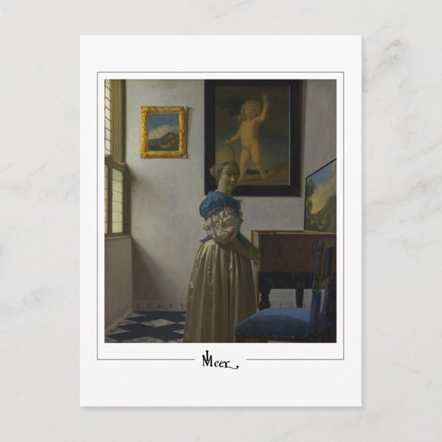 Postal Johannes Vermeer #7 - Bella Artes (Anverso)
