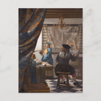 Postal Johannes Vermeer - Alegoría del arte de la pintura
