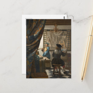 Postal Johannes Vermeer, El Arte De Pintar