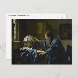 Postal Johannes Vermeer - El astrónomo
