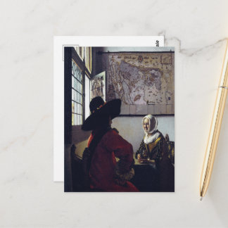 Postal Johannes Vermeer, Funcionario Y Chica Ridículo