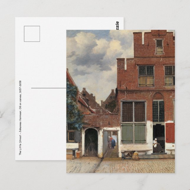 Postal Johannes Vermeer - Little Street (Anverso / Reverso)