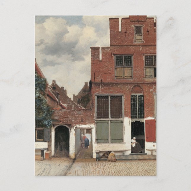 Postal Johannes Vermeer The Little Street Classic (Anverso)