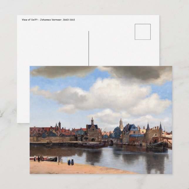 Postal Johannes Vermeer - Vista de Delft (Anverso / Reverso)