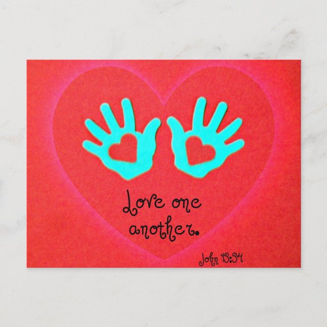 Postal John 13:34 (Anverso)