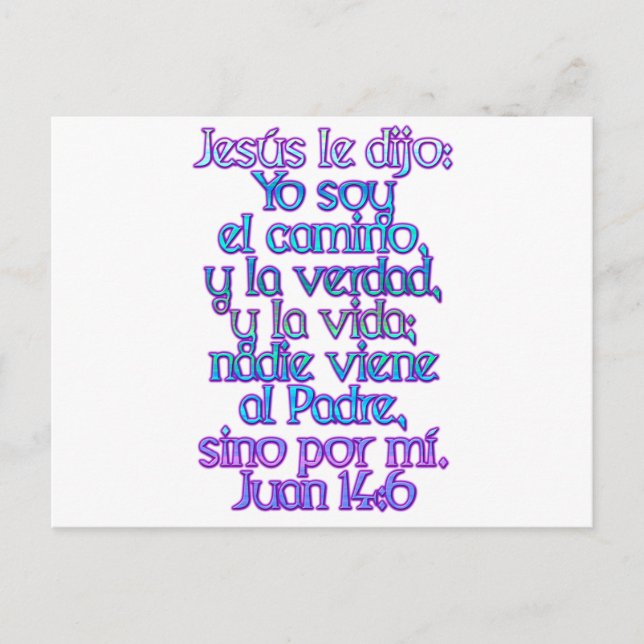 Postal John 14:6 Español (Anverso)