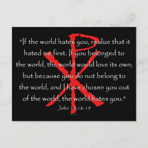 Postal John 15:18-19