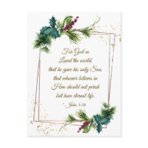 John 3:16 Dios amó a los Navidades del mundo