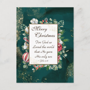 Postal John.3:16 Dios amó al mundo, Navidades
