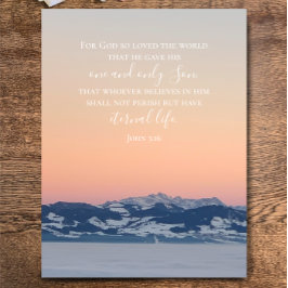 Postal John 3:16 Personalizado Texto | Foto original de l