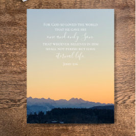 Postal John 3:16 Personalizado Texto | Foto original de l