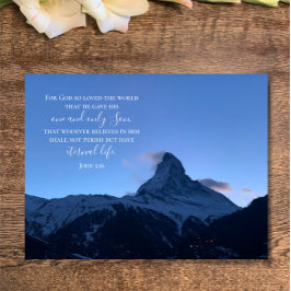 Postal John 3:16 Personalizado Texto | Foto original de l
