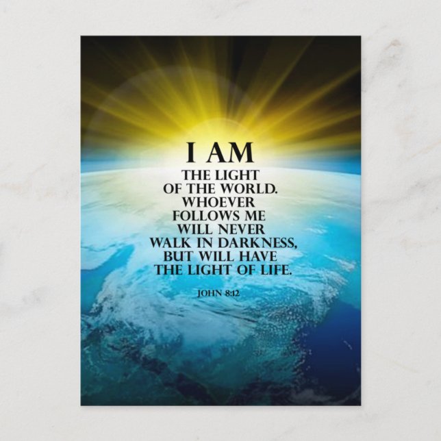 Postal John 8:12 (Anverso)