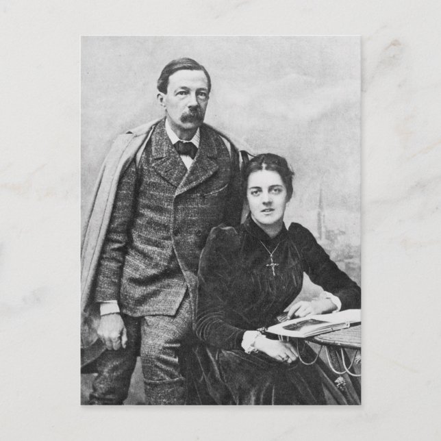 Postal John Addington Symonds y su hija, 1891 (Anverso)