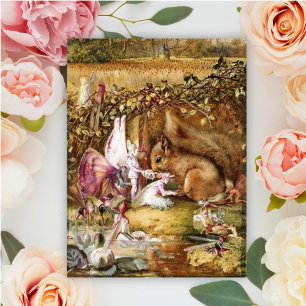 Postal John Anster Fitzgerald - La ardilla herida