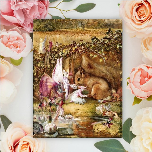 Postal John Anster Fitzgerald - La ardilla herida (Subido por el creador)